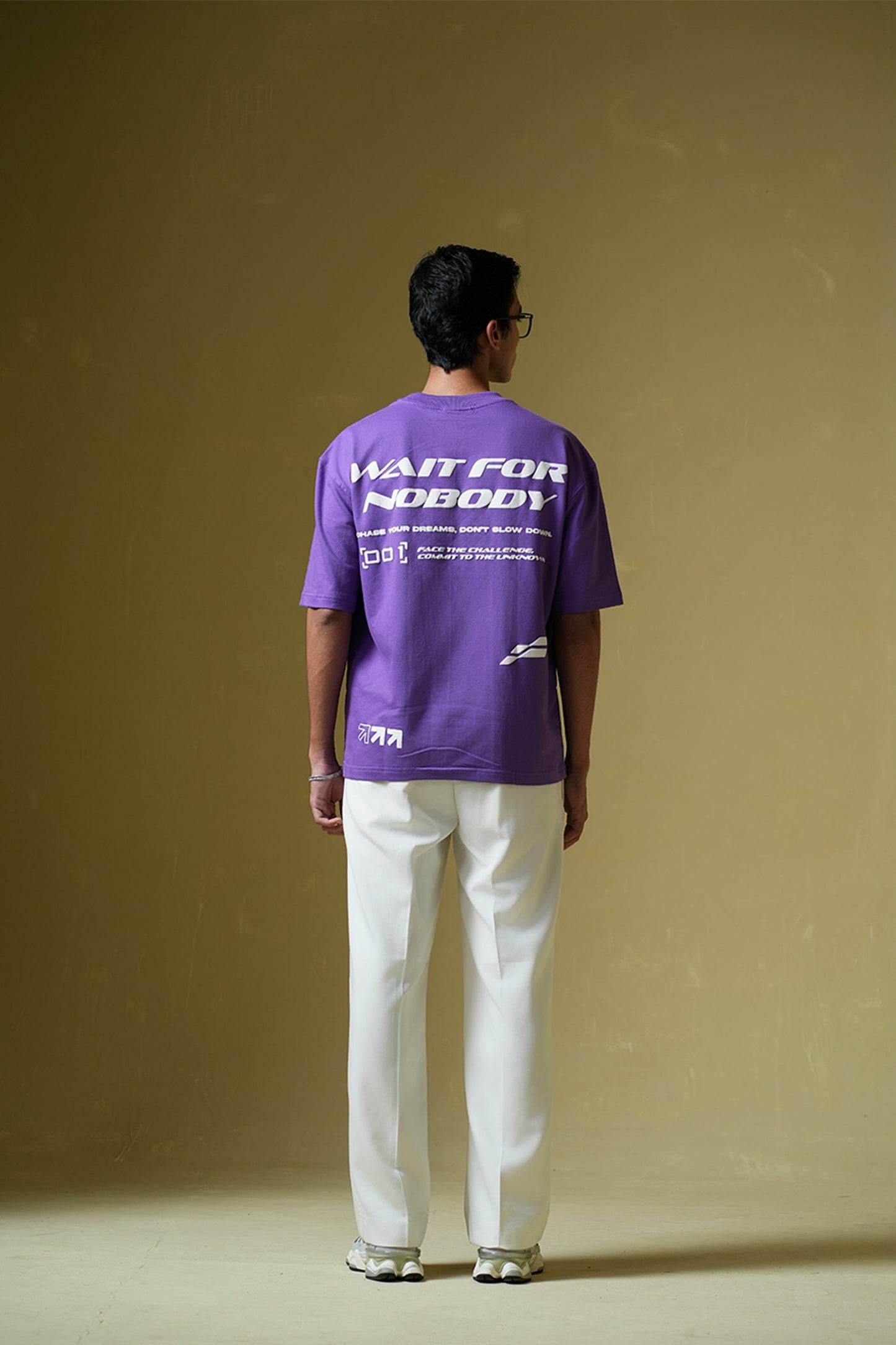 Wait For Nobody Purple Oversized T-Shirt