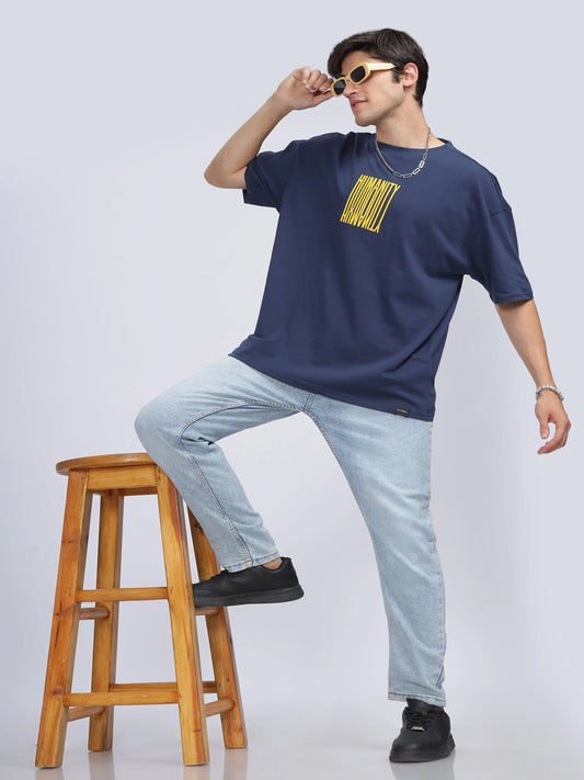 Men HUMANITY Printed Oversized T-Shirt