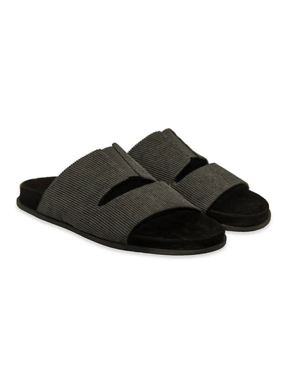 Paaduks Finn Cloak Corduroy Grey Men Slides