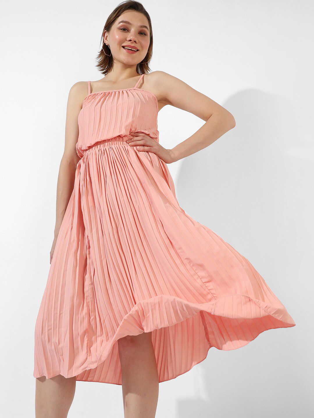 Accordion Pleated Top With Skirt Co-Ords