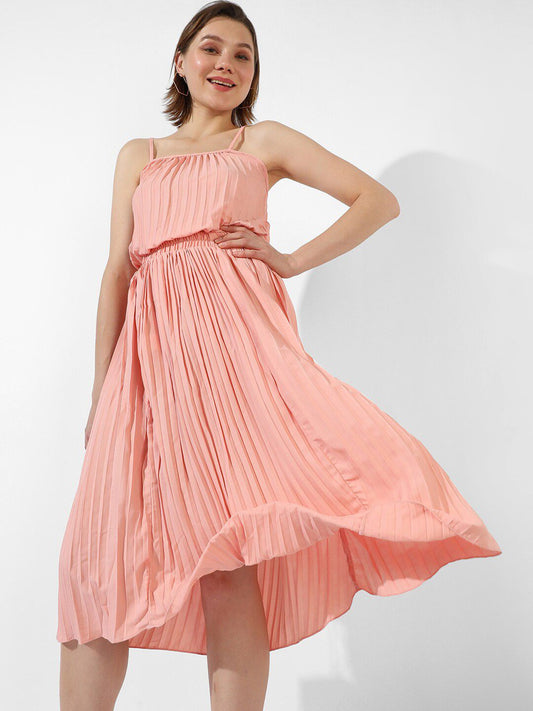 Accordion Pleated Top With Skirt Co-Ords