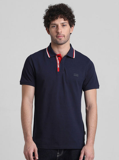 Polo Collar Slim Fit Cotton T-shirt