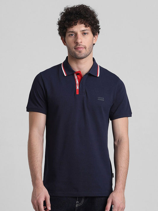 Polo Collar Slim Fit Cotton T-shirt