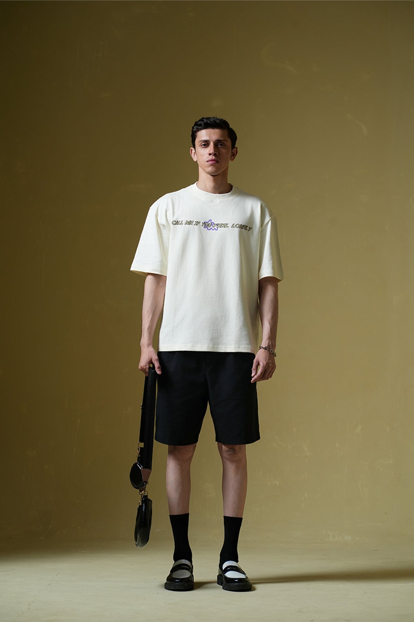 Call Me Cream Oversized T-Shirt