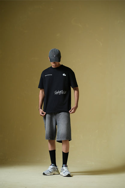 Laugh Now Black Oversized T-Shirt