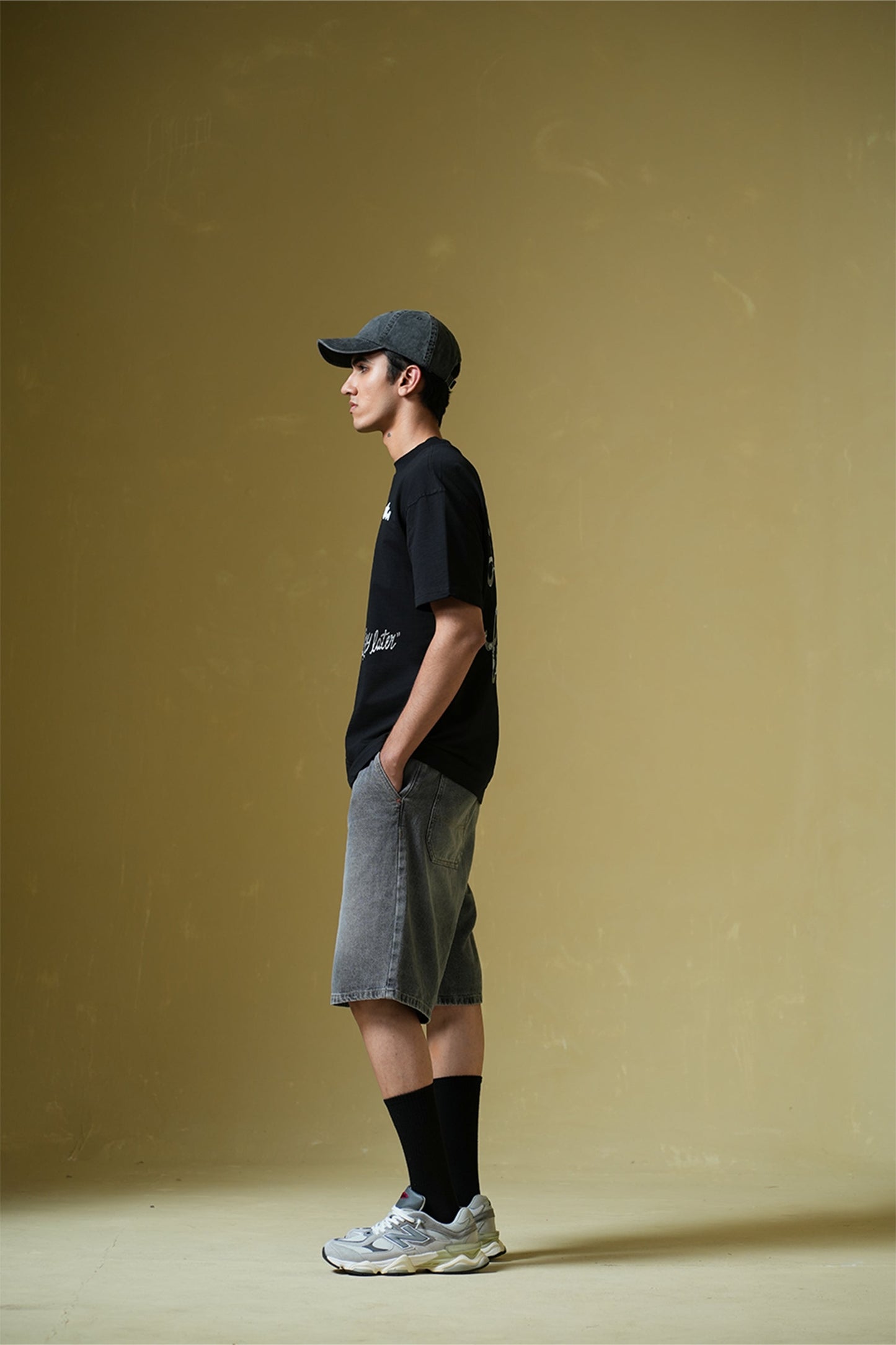 Laugh Now Black Oversized T-Shirt