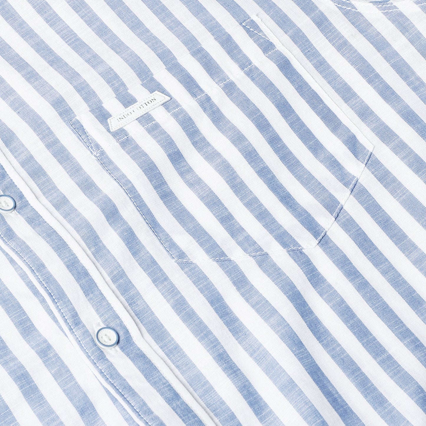 White & Navy Full Sleeve Stripes Shirt