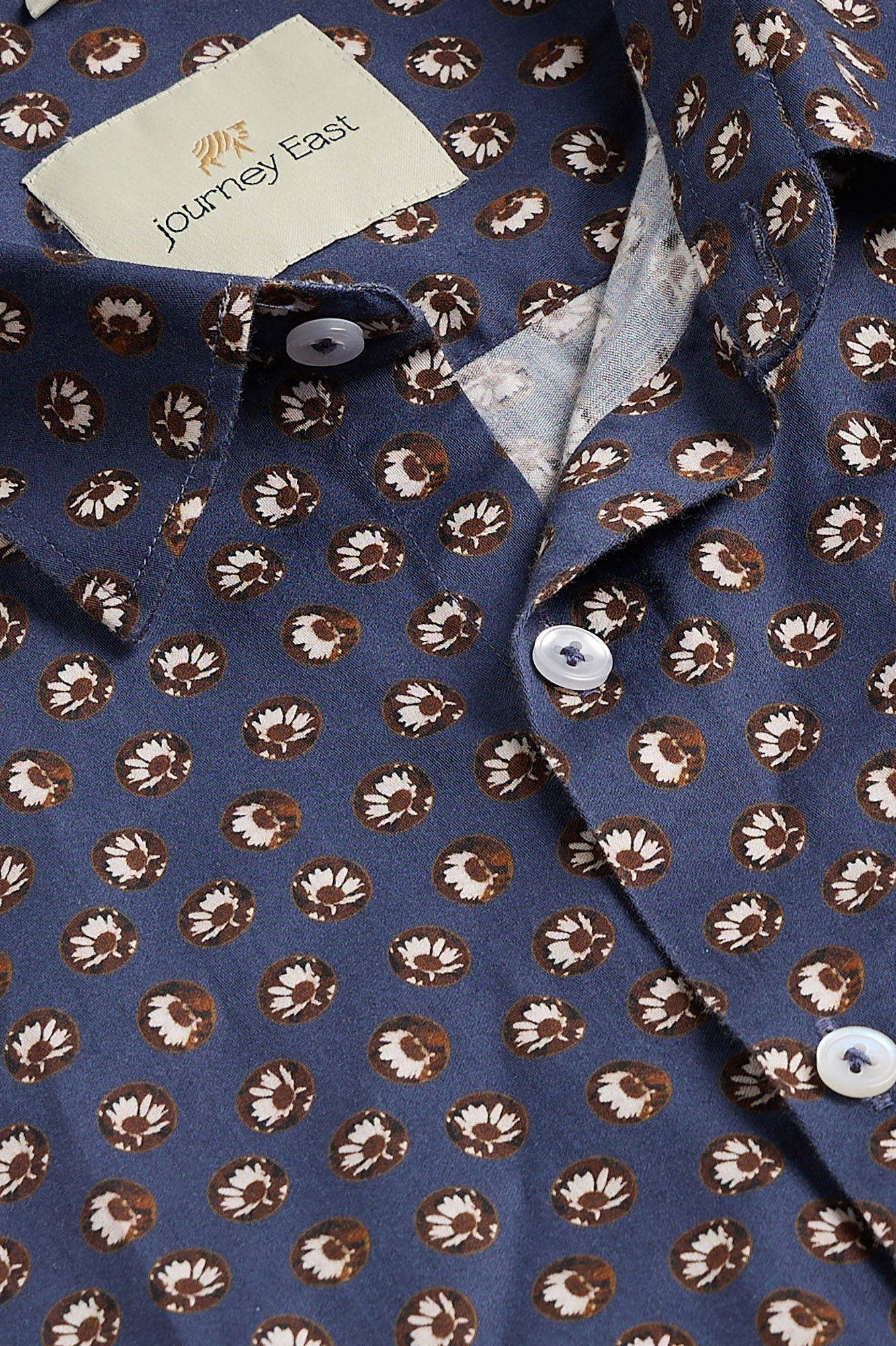 Navy Bloom Print Shirt
