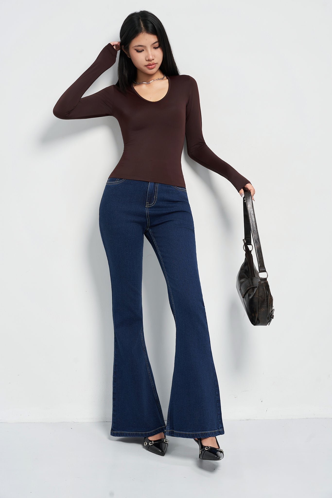 Indigo Navy Flare Fit Jeans