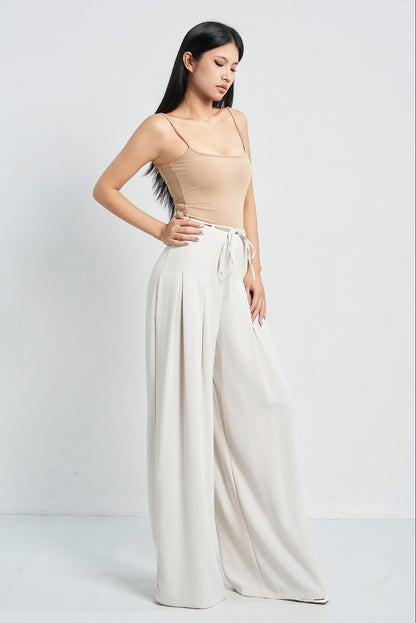 Cinched Drawstring Wide Leg Pants - Coco