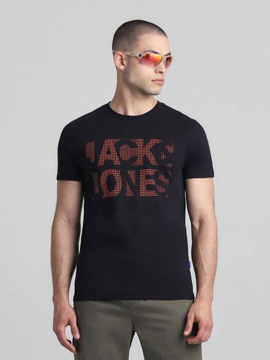 Typography Printed Slim Fit Pure Cotton T-shirt