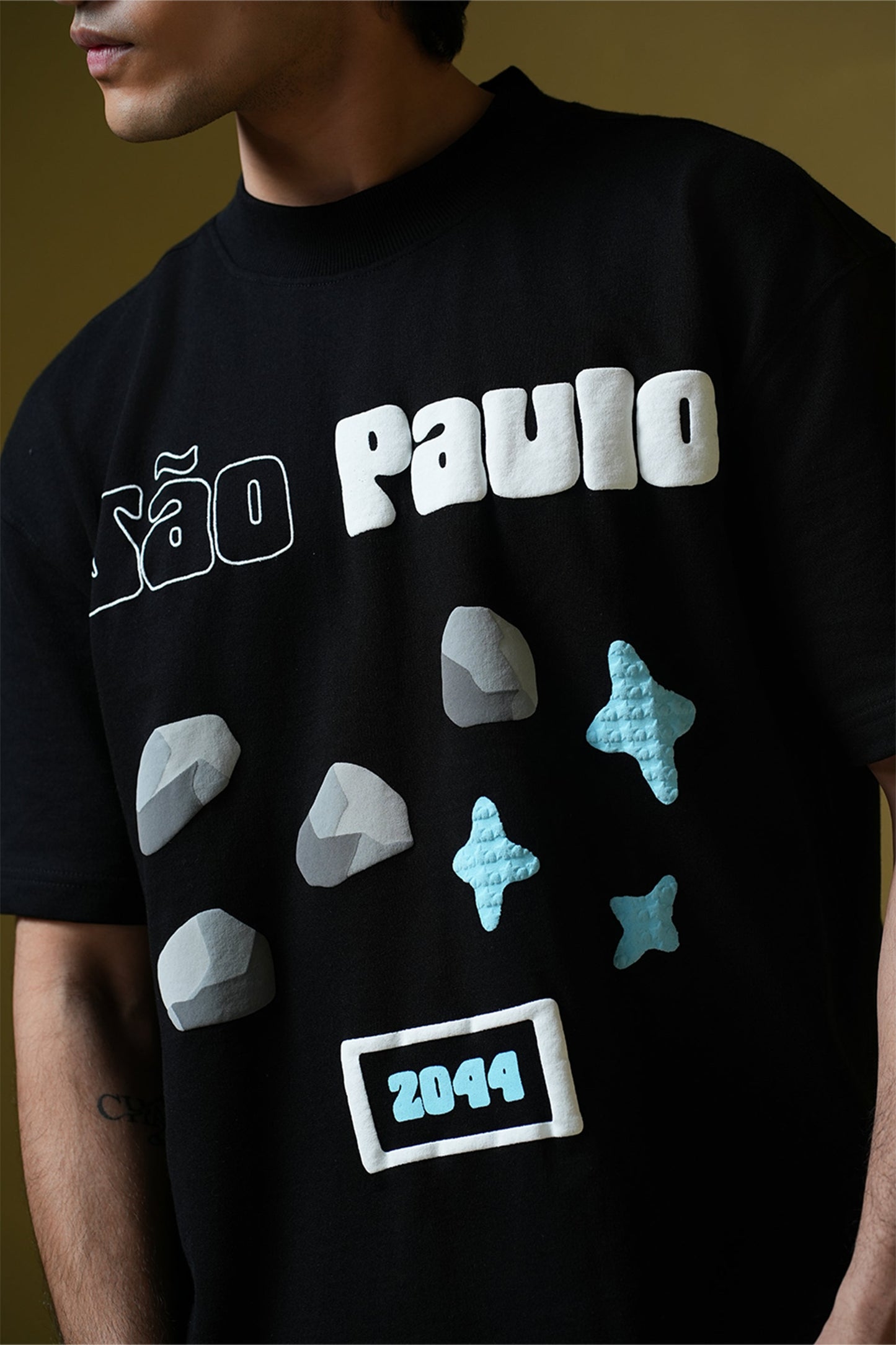 Sao Paulo Black Oversized T-Shirt