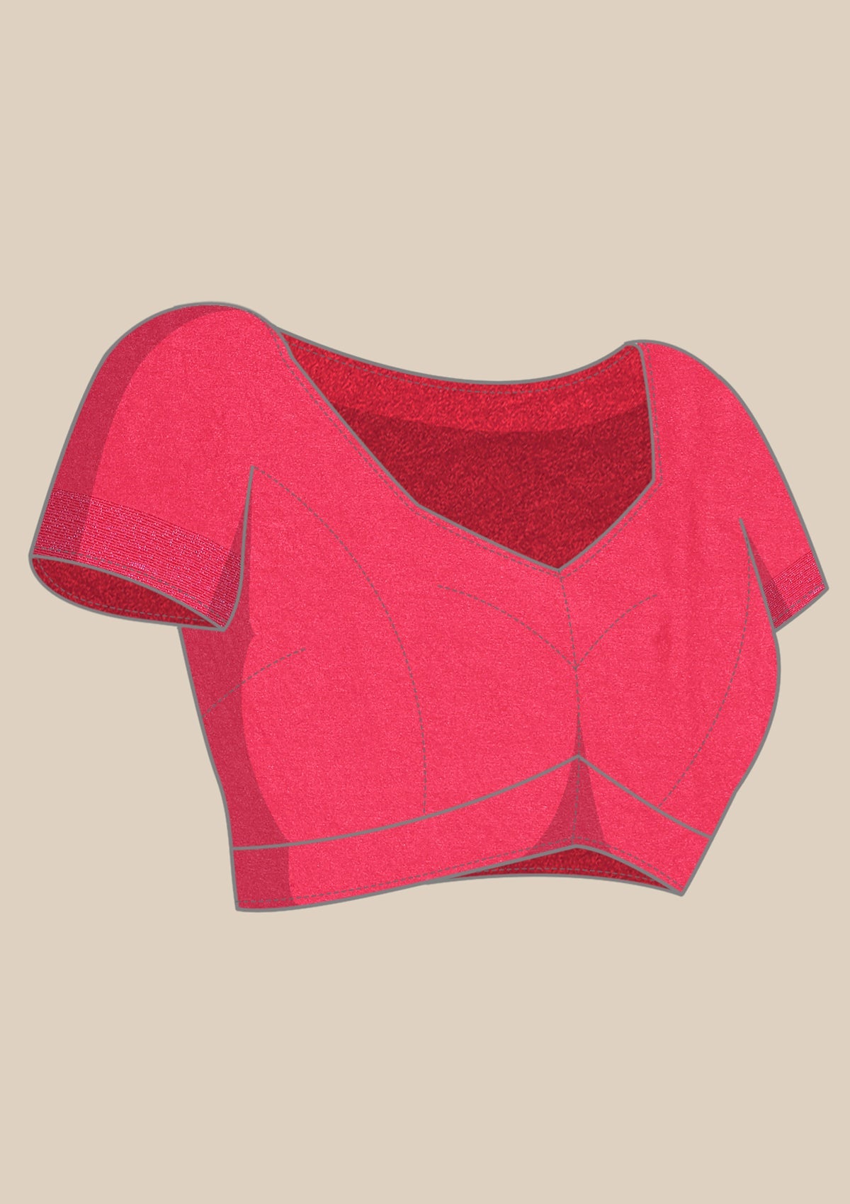 Multicolor Dyed Chiffon Saree