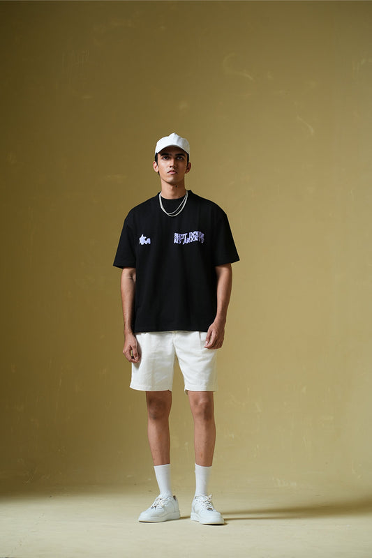 Purple Haze Black Oversized T-Shirt