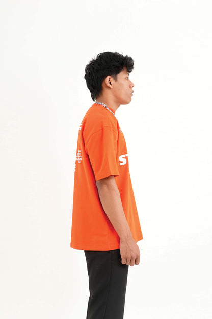 Star Boy Orange Oversized T-Shirt