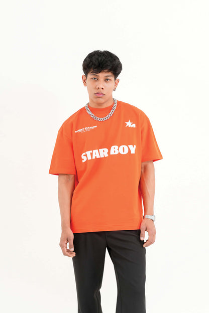 Star Boy Orange Oversized T-Shirt
