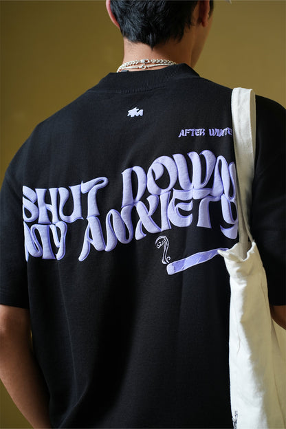 Purple Haze Black Oversized T-Shirt