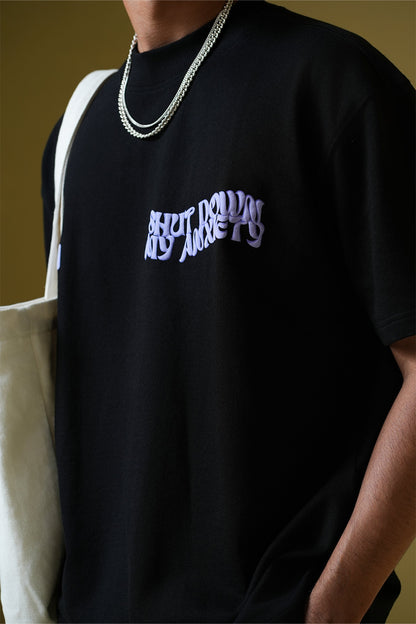 Purple Haze Black Oversized T-Shirt
