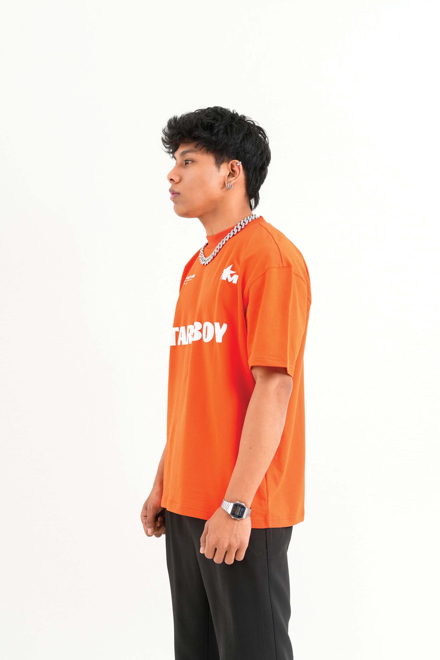 Star Boy Orange Oversized T-Shirt