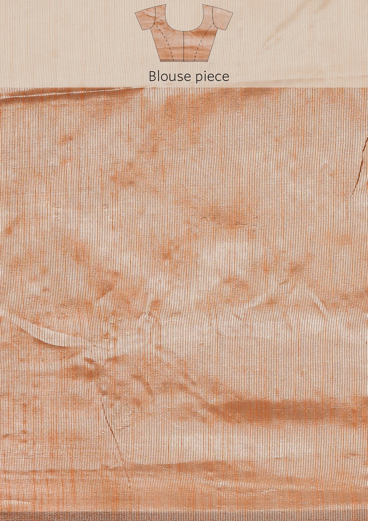 Rust Jaal Woven Tussar Saree