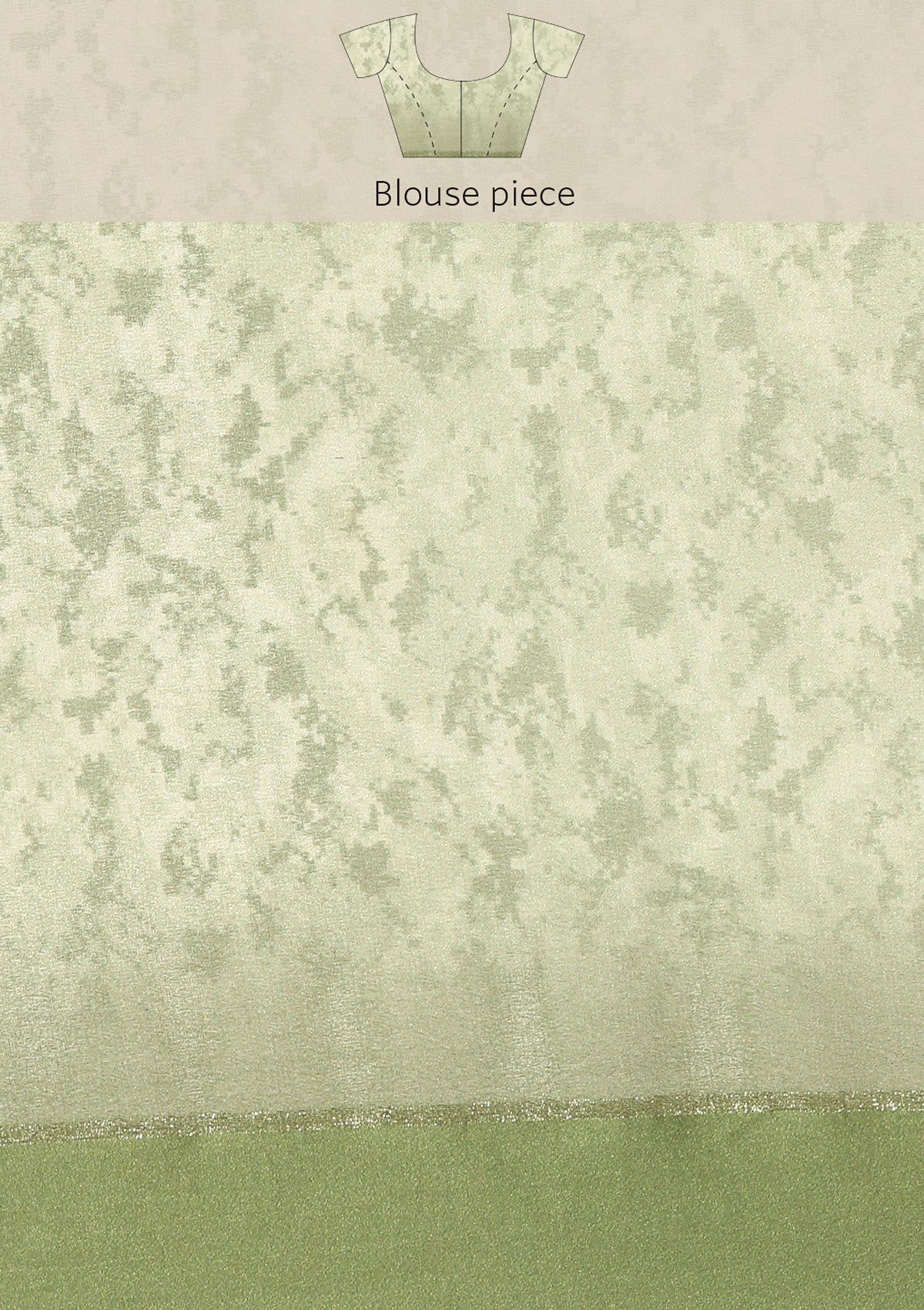 Dusty Green Floral Printed Georgette Saree