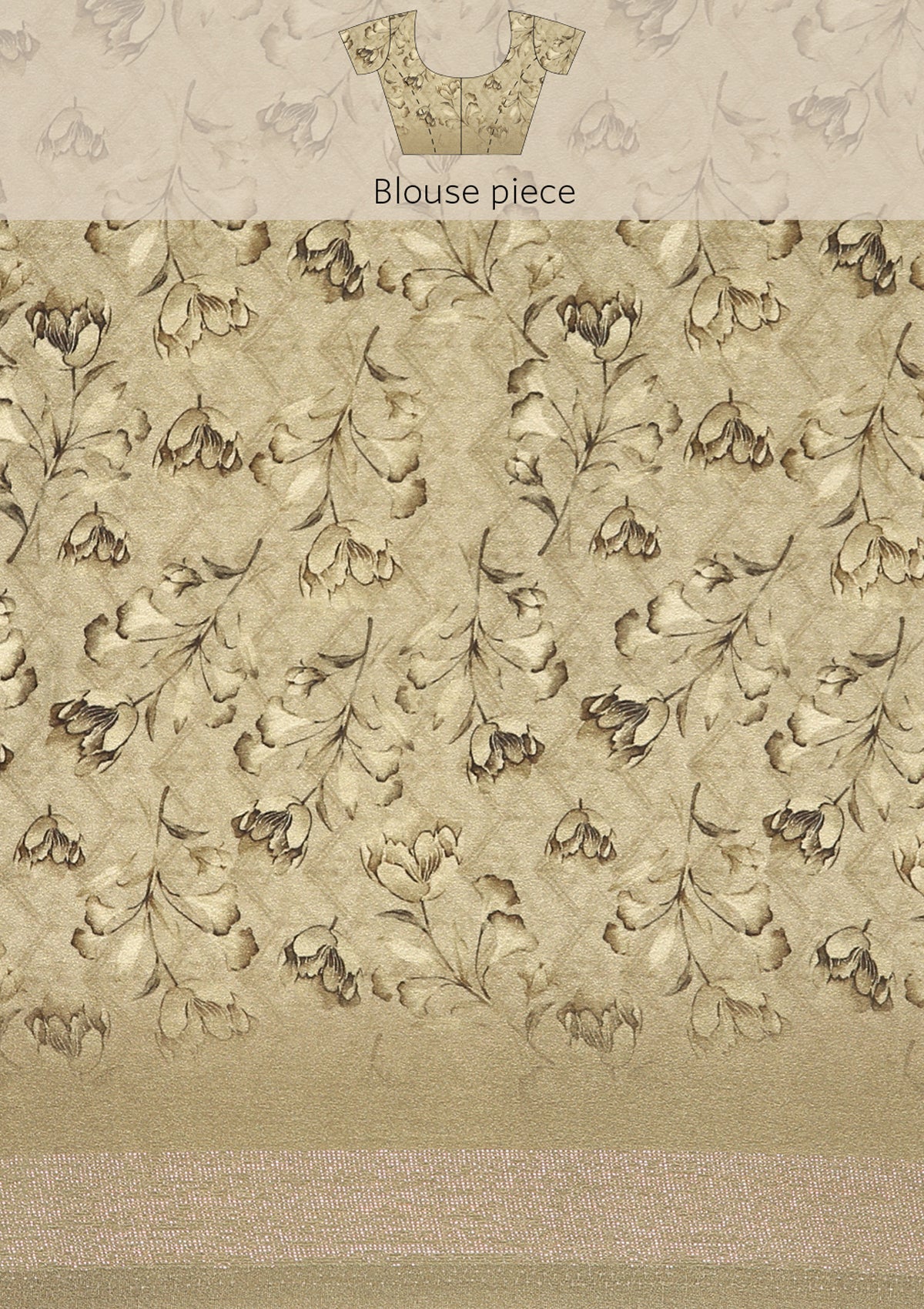 Sage Green Zigzag Leheriya Printed Satin Saree