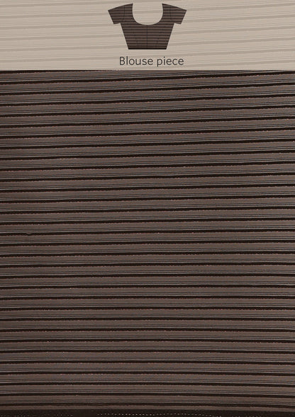 Black Striped Chiffon Saree