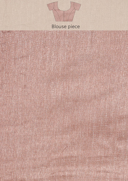 Copper A/O Floral Printed Art Tussar Matka Silk Saree