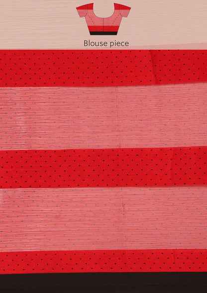 Multicolor Abstract Printed Chiffon Saree