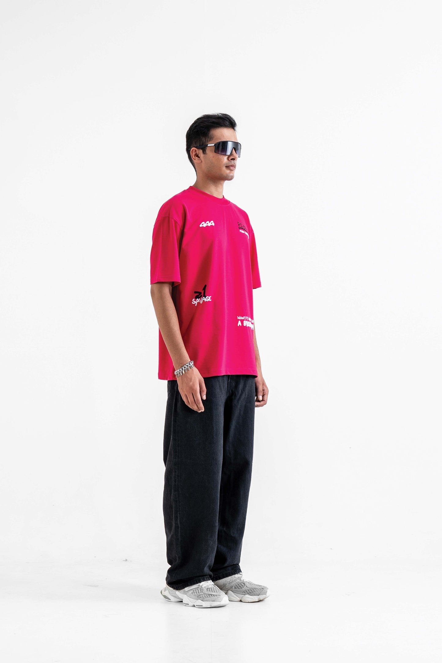 Redrum Pink Oversized T-Shirt