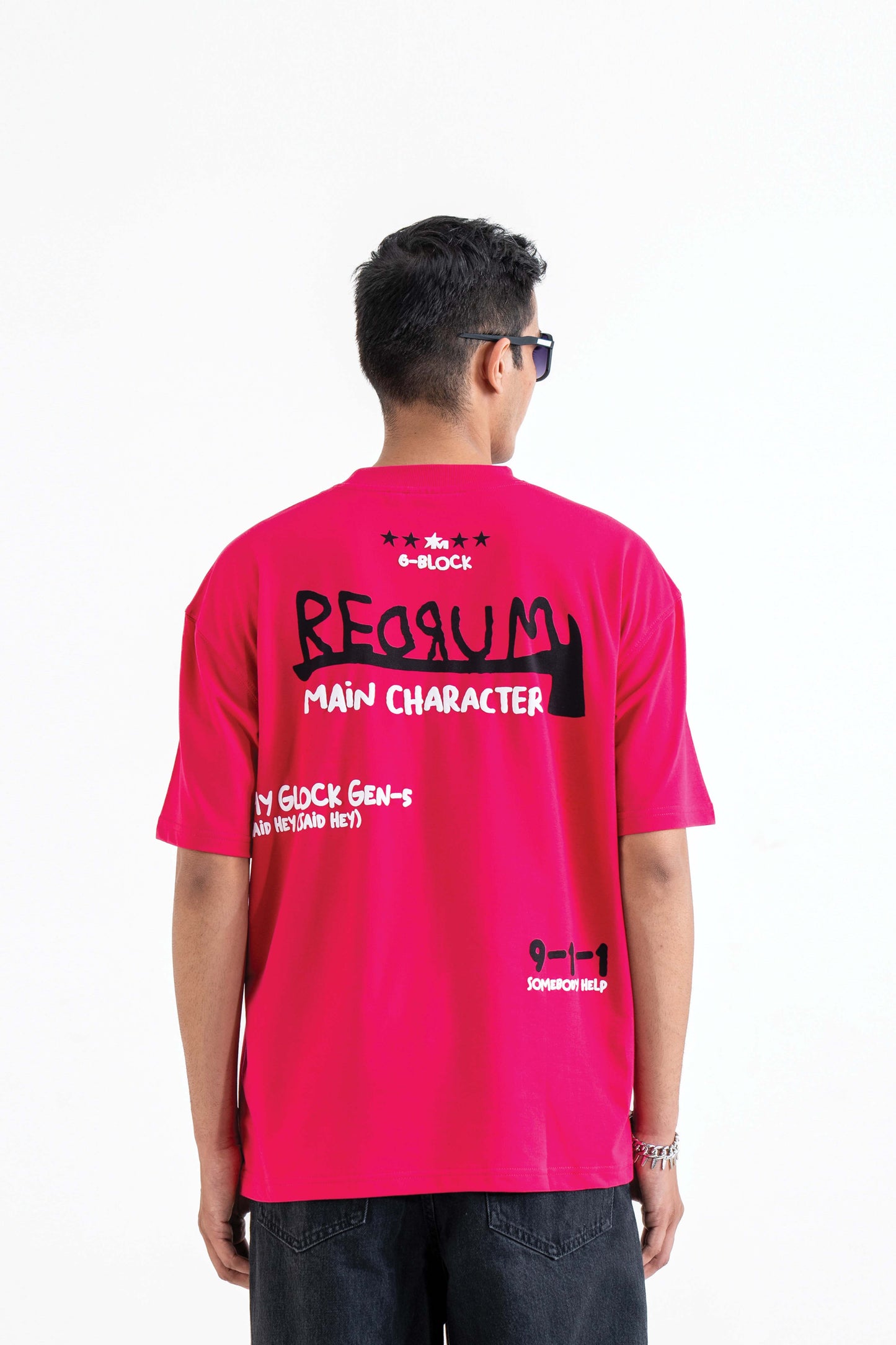 Redrum Pink Oversized T-Shirt