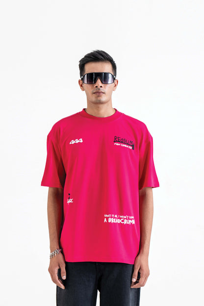 Redrum Pink Oversized T-Shirt