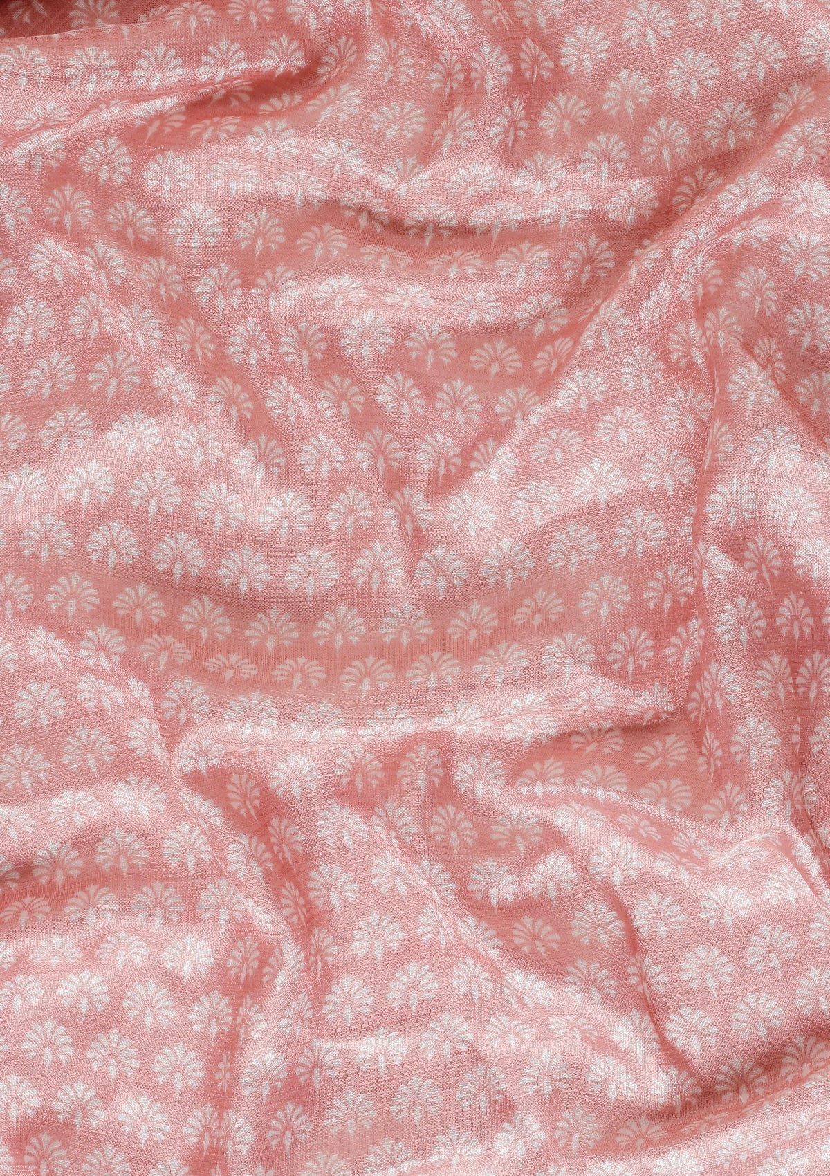 Dusty Pink Butti Printed Art Tussar Matka Silk Saree