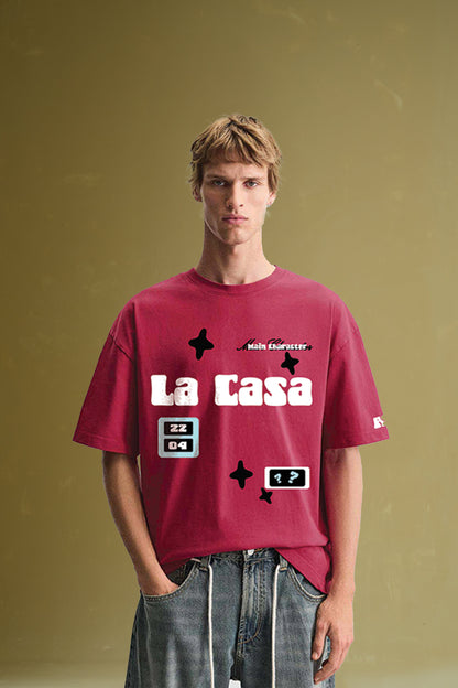 La Casa Hot Pink Oversized T-Shirt
