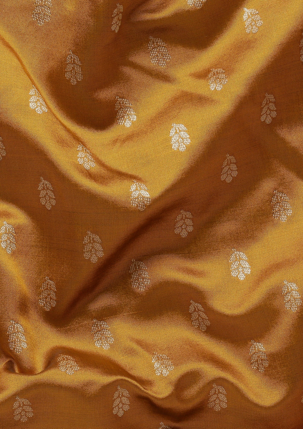 Mustard Butta Woven Tussar Saree