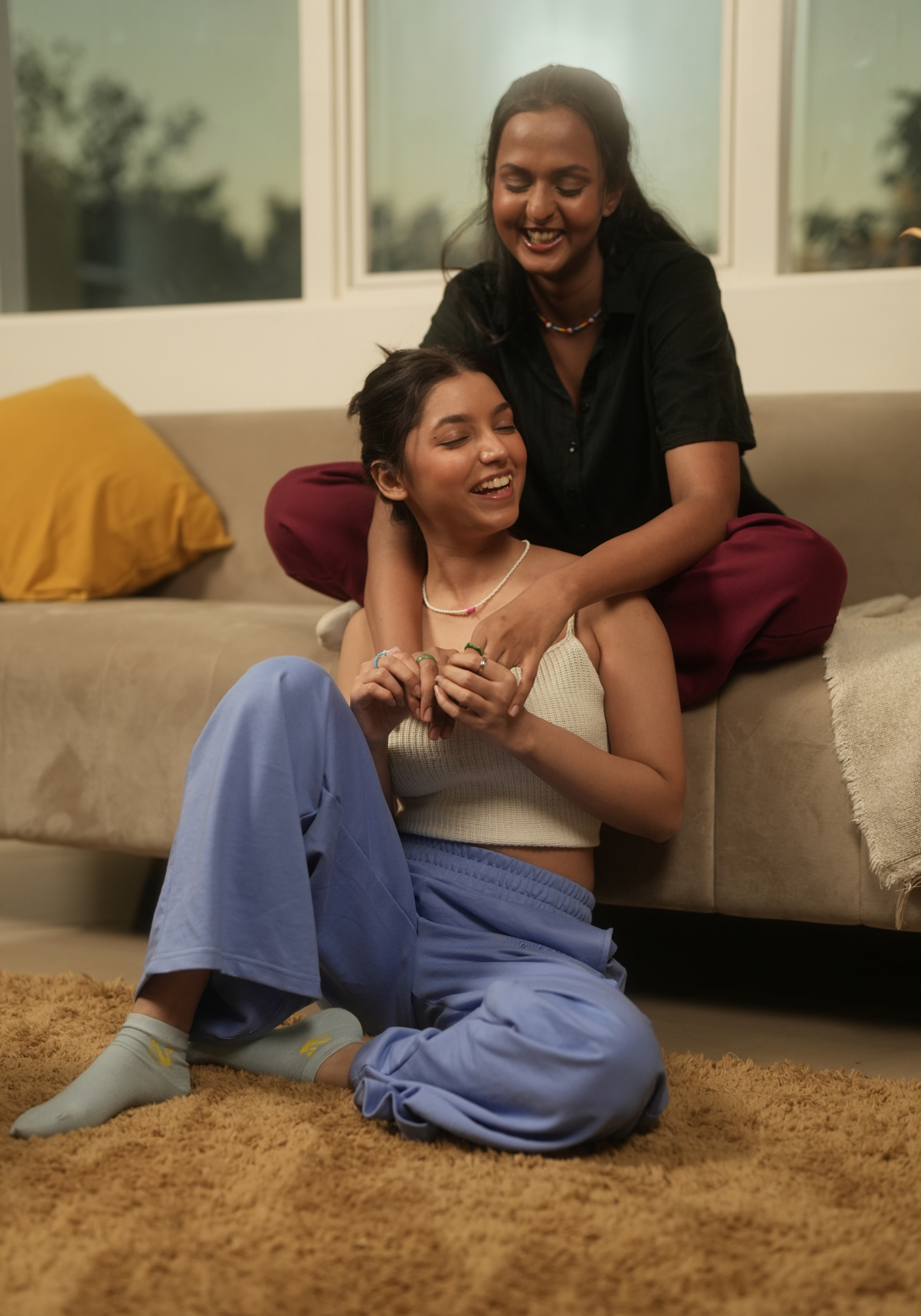 Wide Leg Cargos in Cranberry Red