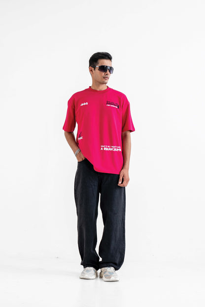 Redrum Pink Oversized T-Shirt