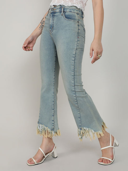 Women Comfort Low Distress Stretchable Jeans