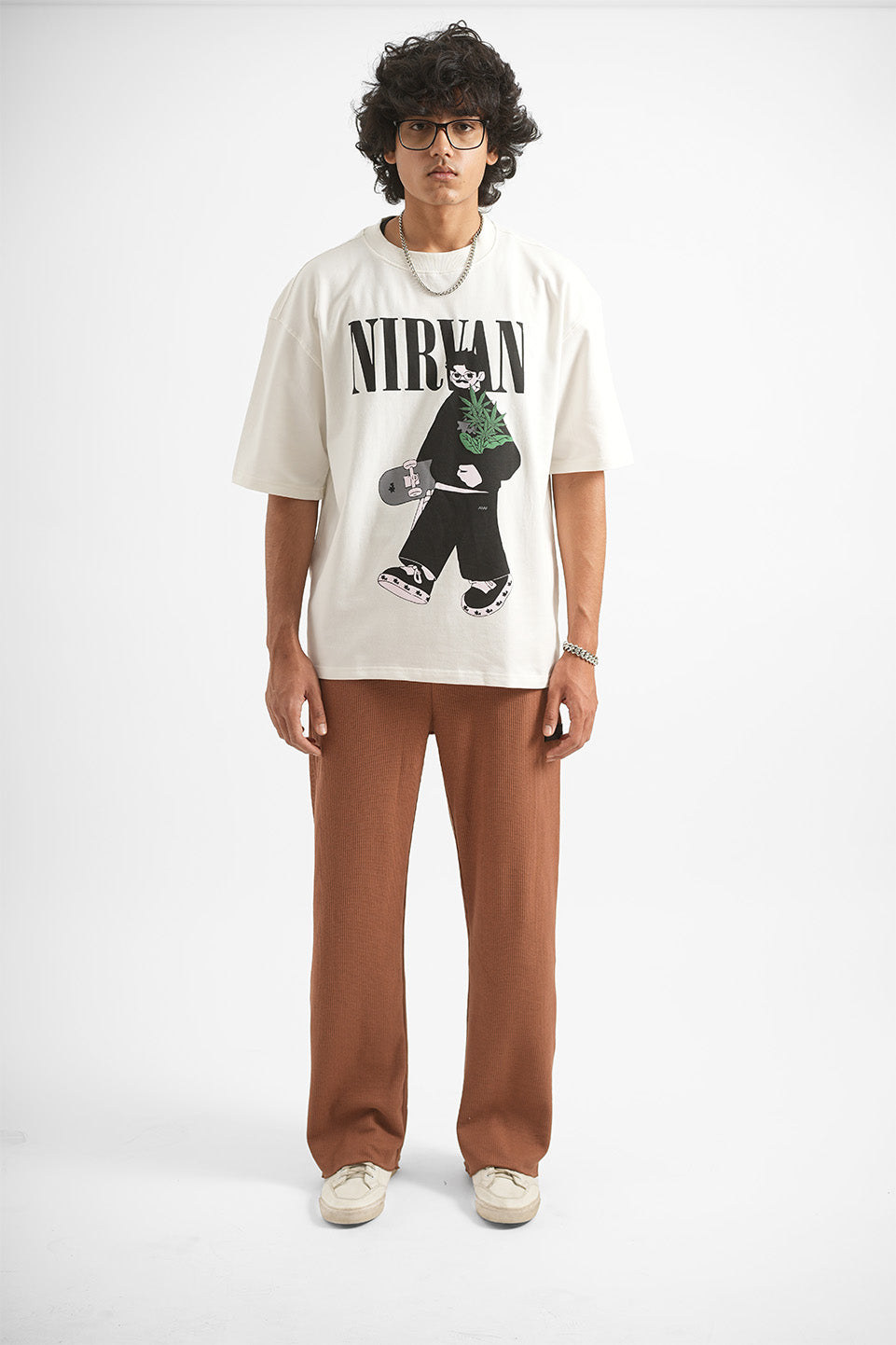 Rusty Brown Waffle Lounge Pants