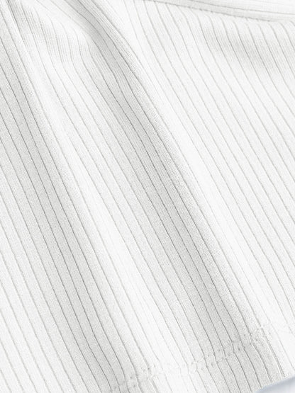 MWB Solid Twist Ruffle Crop Top