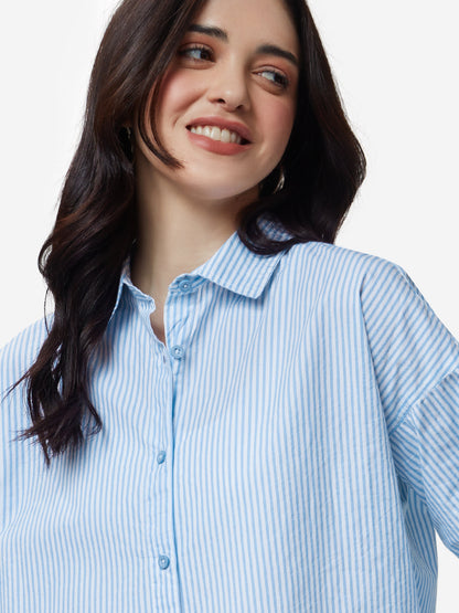 Solids: Blue Stripes