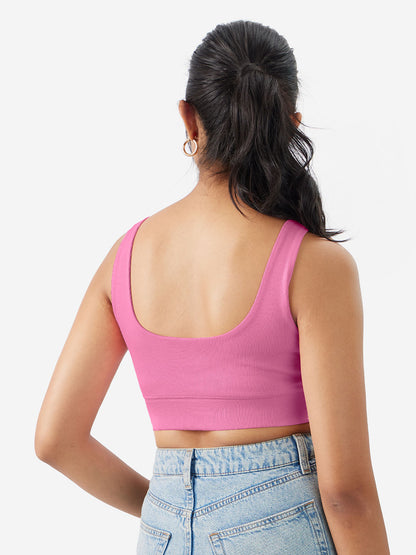 Flamingo Pink Bralette Top