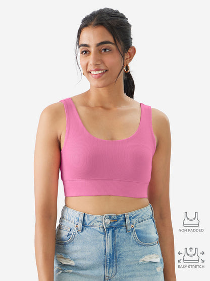 Flamingo Pink Bralette Top
