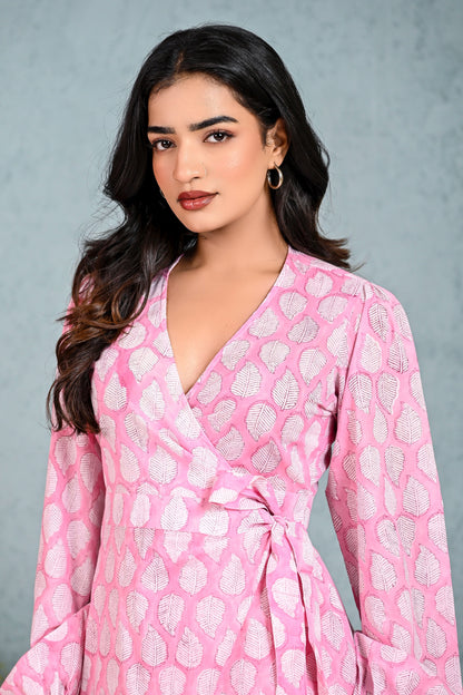 Wrap Around Dress (Pink)