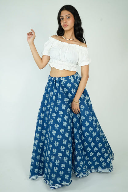 Indigo Long Skirt