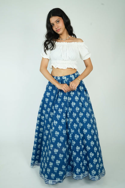 Indigo Long Skirt