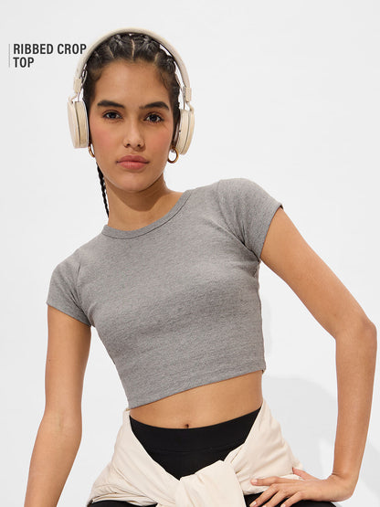 Ribbed Top: Light Grey (Solids)