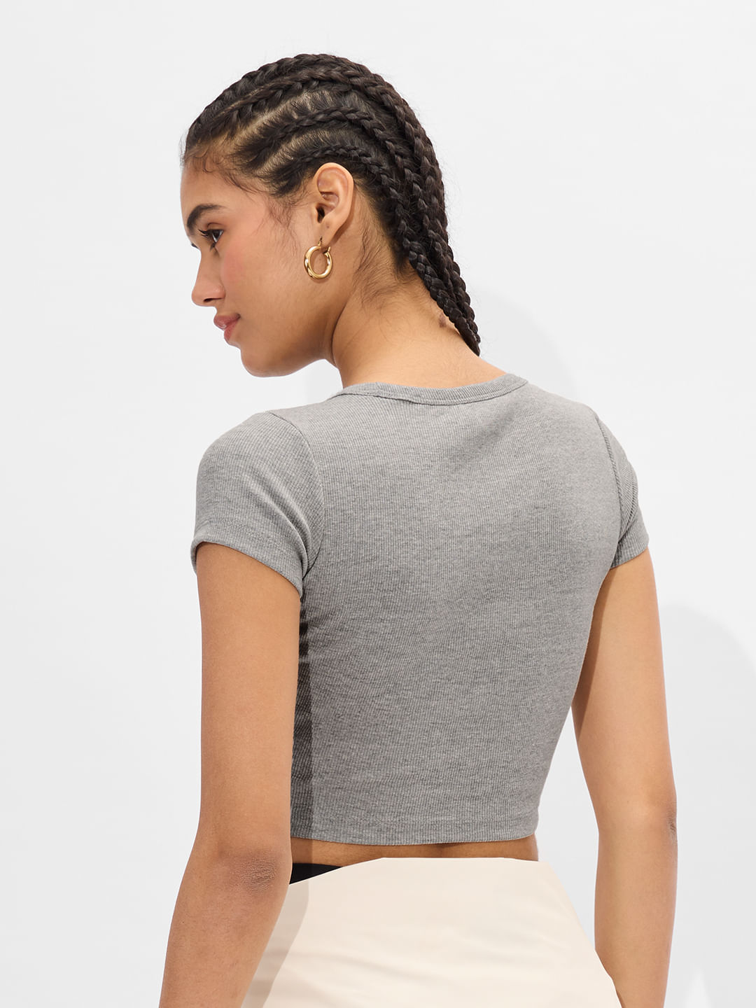 Ribbed Top: Light Grey (Solids)