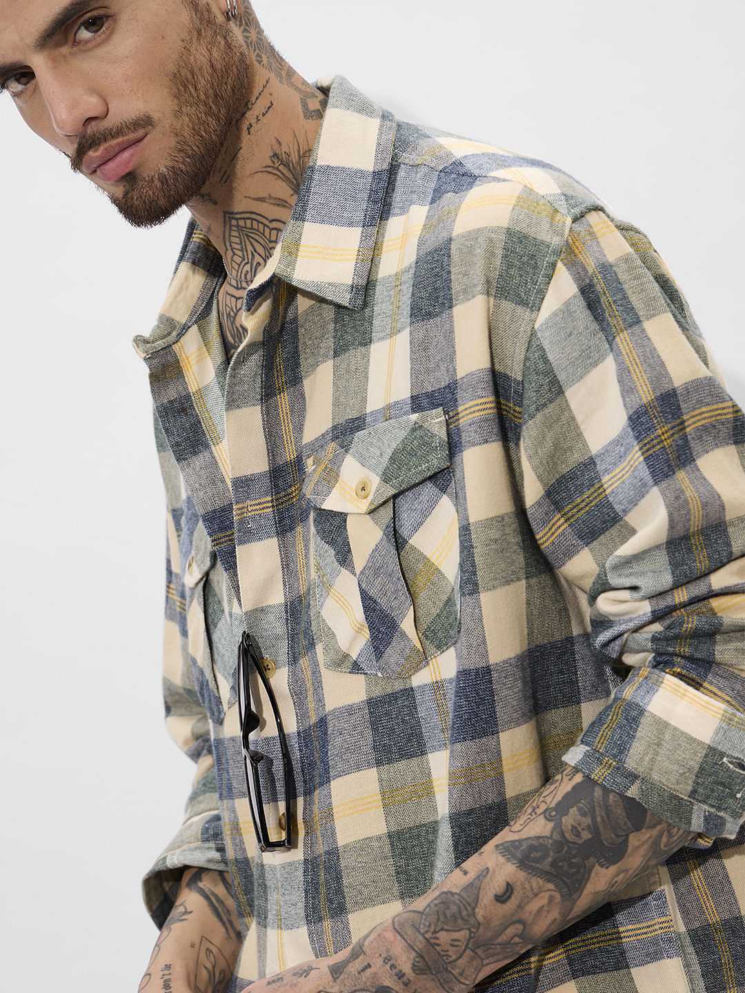 Plaid: Blue, Green, and Yellow