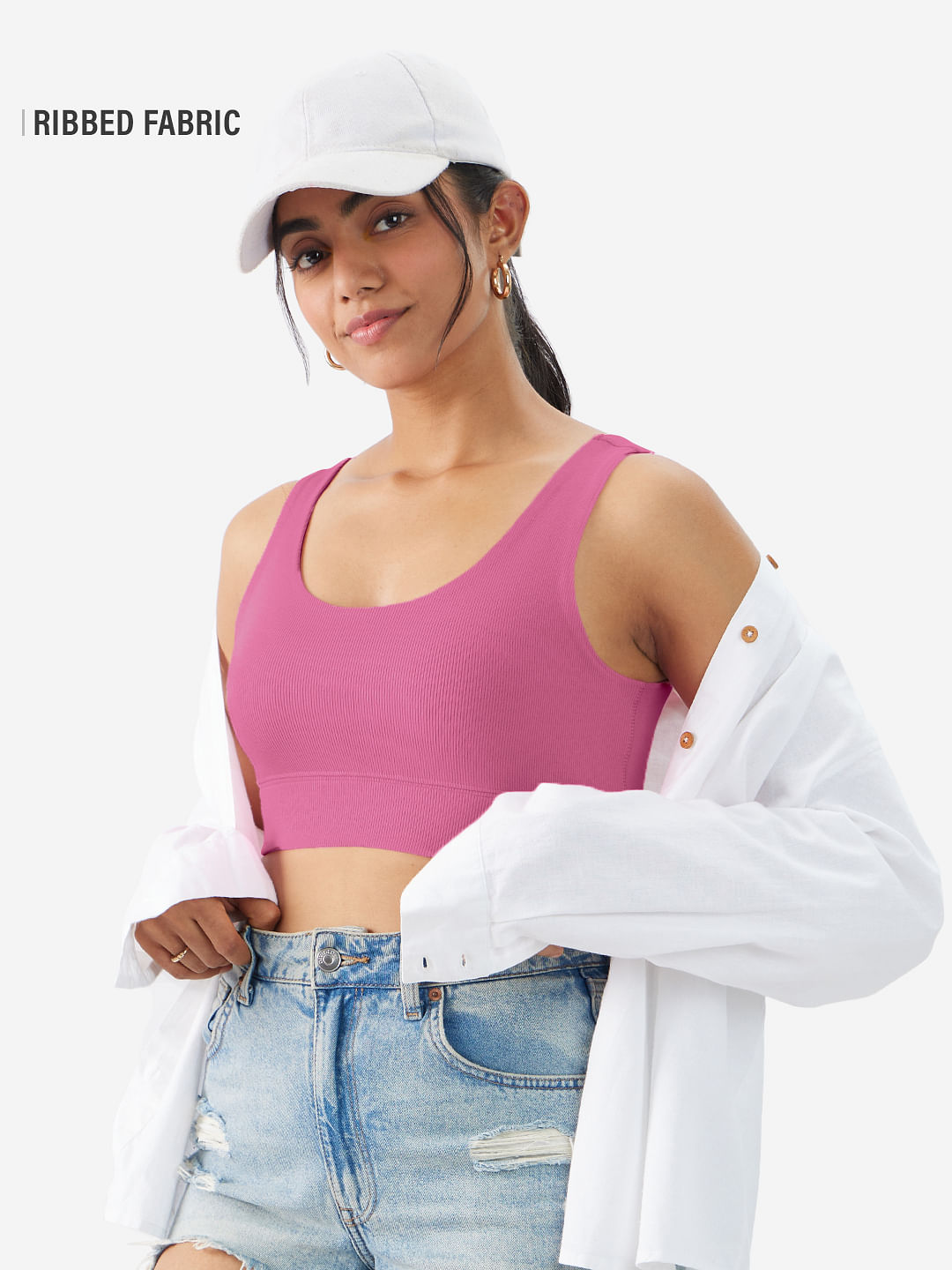 Flamingo Pink Bralette Top